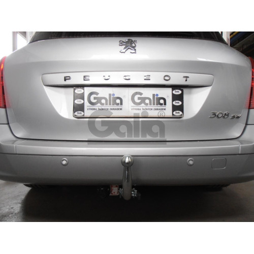 P041A GALIA Полностью оцинкованный фаркоп на Peugeot 308 универсал 2008-2013. Тип шара: A. Установка без снятия и выреза бампера. Нагрузки: 1700/75 кг, масса фаркопа 16,62 кг