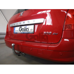 P041A GALIA Полностью оцинкованный фаркоп на Peugeot 308 универсал 2008-2013. Тип шара: A. Установка без снятия и выреза бампера. Нагрузки: 1700/75 кг, масса фа