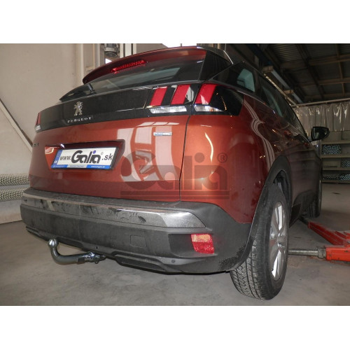 P046C GALIA Полностью оцинкованный фаркоп на Citroen C5 Aircross 2019-, Peugeot 3008 2016-2024, кроме GT line, Opel Grandland X 2017-2021, Opel Grandland 2021-. Подрозетник убирается за бампер. Тип шара: C (горизонтальный съемный). Невидимый вырез бампера
