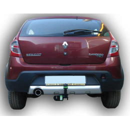 R110-A Лидер-плюс ТСУ для Renault Sandero Stepway 2008-2014 без снятия и выреза бампера. Нагрузки: 1200/75 кг, масса фаркопа 21,32 кг (без электрики в комплекте)