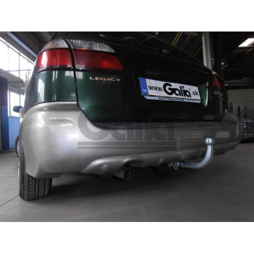 S047C GALIA Полностью оцинкованный фаркоп на Subaru Legacy Station Wagon (BE/BH) и Subaru Outback 4WD 1999-2003. Тип шара: C (горизонтальный съемный). Невидимый вырез бампера. Нагрузки: 1800/75 кг, масса фаркопа 18,35 кг