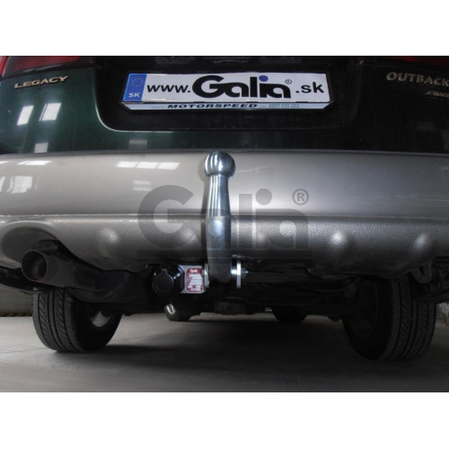 S047C GALIA Полностью оцинкованный фаркоп на Subaru Legacy Station Wagon (BE/BH) и Subaru Outback 4WD 1999-2003. Тип шара: C (горизонтальный съемный). Невидимый вырез бампера. Нагрузки: 1800/75 кг, масса фаркопа 18,35 кг