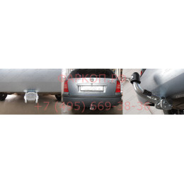 S085C GALIA Полностью оцинкованный фаркоп на Skoda Octavia I седан/универсал 1998-2004, Octavia Tour 2004-2010. Подрозетник убирается за бампер. Тип шара: C (горизонта