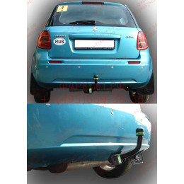 S404-A Лидер-плюс ТСУ для Suzuki SX4 2006-2013. Требуется подрезка бампера. Нагрузки: 1000/75 кг, масса фаркопа 15,12 кг (без электрики в комплекте)