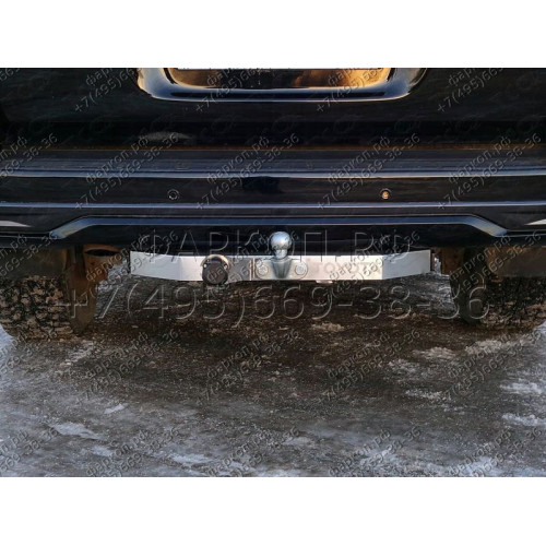 TCU00046 ТСС Фаркоп на Toyota Land Cruiser 200 Executive/Executive Lounge 2016-2021, Toyota Land Cruiser 200 TRD 2019-2021 с накладкой с надписью Toyota без подрезки бампера. Тип шара: F. Нагрузки: 1500/100 кг