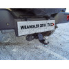 TCU00134N ТСС Фаркоп на Jeep Wrangler JL 2018- без подрезки бампера. Тип шара: E (шаровый узел под американский квадрат с нержавеющим шаром). Нагрузки: 3500/150 кг
