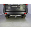 TCU00170 ТСС Фаркоп на Toyota Land Cruiser Prado 150 Black Onyx 2020-2023 с накладкой с надписью Land Cruiser без подрезки бампера. Тип шара: E (шаровый узел под американский квадрат). Нагрузки: 1800/120 кг