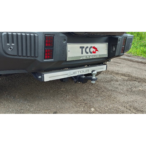 TCU00415N ТСС Распродажа! Фаркоп оцинкованный на Jetour T2 2L 4WD 2024- без подрезки бампера. Тип шара: E (шаровый узел под американский квадрат с нержавеющим шаром). Нагрузки: 1500/100 кг
