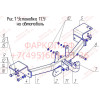 TY 21 AVTOS Фаркоп на Toyota Land Cruiser 120 2002-2009, Lexus GX 2003-2009 без подрезки бампера. Тип шара: A. Нагрузки: 1250/75 кг, масса фаркопа 22,5 кг (без электрики в комплекте)