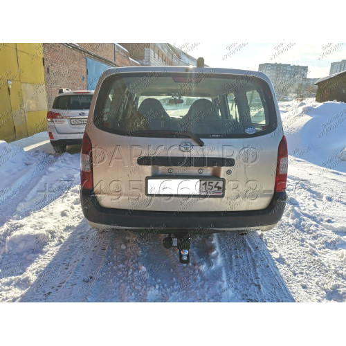 H.T67.E HALTY Фаркоп на Toyota Probox / Suceed 2WD/4WD 2002-2014 без подрезки бампера. Тип шара: E. Нагрузки: 550/75 кг, масса фаркопа 18,5 кг