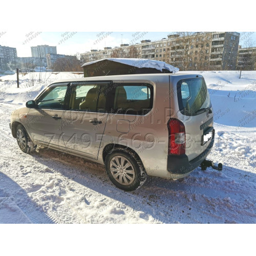 H.T67.E HALTY Фаркоп на Toyota Probox / Suceed 2WD/4WD 2002-2014 без подрезки бампера. Тип шара: E. Нагрузки: 550/75 кг, масса фаркопа 18,5 кг