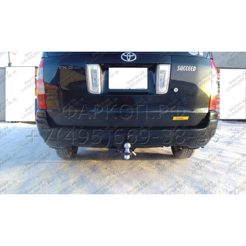 H.T67.E HALTY Фаркоп на Toyota Probox / Suceed 2WD/4WD 2002-2014 без подрезки бампера. Тип шара: E. Нагрузки: 550/75 кг, масса фаркопа 18,5 кг