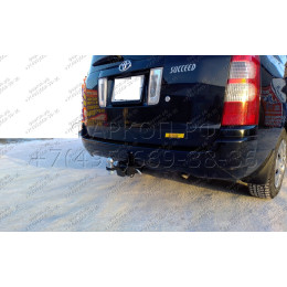 H.T67.E HALTY Фаркоп на Toyota Probox / Suceed 2WD/4WD 2002-2014 без подрезки бампера. Тип шара: E. Нагрузки: 550/75 кг, масса фаркопа 18,5 кг