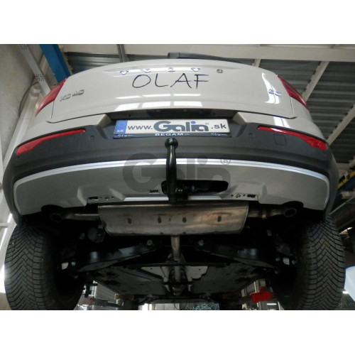 V094C GALIA Полностью оцинкованный фаркоп на Volvo XC40 2017-, Volvo C40 2021-. Подрозетник убирается за бампер. Тип шара: C (горизонтальный съемный). Невидимый вырез бампера. Нагрузки: 2200/140 кг, масса фаркопа 16,92 кг
