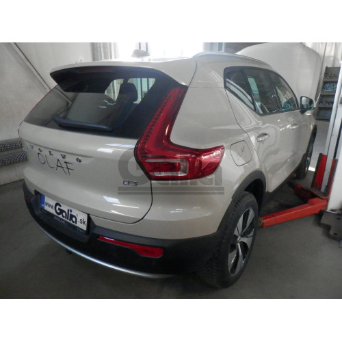 V094C GALIA Полностью оцинкованный фаркоп на Volvo XC40 2017-, Volvo C40 2021-. Подрозетник убирается за бампер. Тип шара: C (горизонтальный съемный). Невидимый вырез бампера. Нагрузки: 2200/140 кг, масса фаркопа 16,92 кг