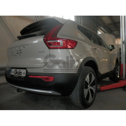 V094C GALIA Полностью оцинкованный фаркоп на Volvo XC40 2017-, Volvo C40 2021-. Подрозетник убирается за бампер. Тип шара: C (горизонтальный съемный). Невидимый вырез бампера. Нагрузки: 2200/140 кг, масса фаркопа 16,92 кг