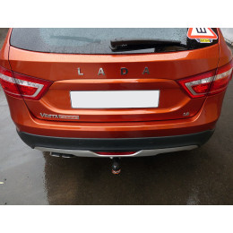 VAZ-70 AVTOS Фаркоп на Lada Vesta SW, Vesta SW Cross 2017-2022. Необходима подрезка бампера. Тип шара: A. Нагрузки: 1100/75 кг, масса фаркопа 16 кг (без электрики в компле