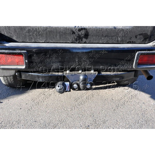 4126-F ORIS Фаркоп на Mitsubishi Pajero Sport 1998-2008, Montero Sport 1998-2008 без выреза в бампере. Тип шара: F. Нагрузки: 2000/100 кг, масса фаркопа 18,9 кг (без электрики в комплекте)