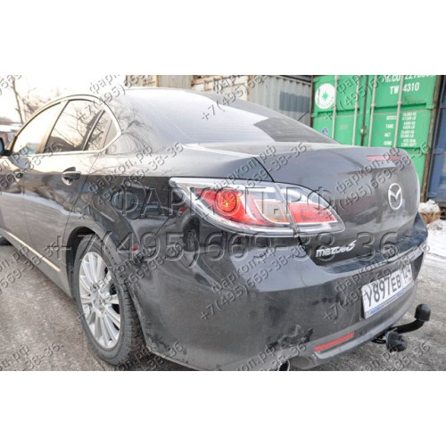 4528-A ORIS Фаркоп на Mazda 6 хетчбек/седан 2008-2013. Необходима подрезка бампера. Тип шара: A. Нагрузки: 1500/70 кг, масса фаркопа 19,4 кг (без электрики в комплекте)