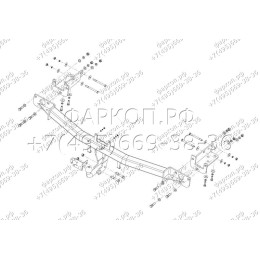 HY 35 AVTOS Фаркоп на Hyundai ix55 2009-2012 без выреза в бампере. Тип шара: A. Нагрузки: 1500/75 кг, масса фаркопа 23 кг (без электрики в комплекте)