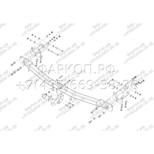 HY 35 AVTOS Фаркоп на Hyundai ix55 2009-2012 без выреза в бампере. Тип шара: A. Нагрузки: 1500/75 кг, масса фаркопа 23 кг (без электрики в комплекте)
