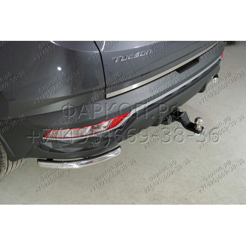 TCU00283 ТСС Фаркоп на Hyundai Tucson 2021- без подрезки бампера. Тип шара: E (шаровый узел под американский квадрат). Нагрузки: 1500/100 кг