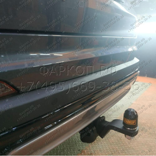 TCU00173 ТСС Фаркоп на Geely Tugella 2020-2024, KnewStar 001 2024-. Требуется подрезка бампера. Тип шара: E (шаровый узел под американский квадрат). Нагрузки: 1000/75 кг