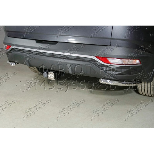 TCU00283 ТСС Фаркоп на Hyundai Tucson 2021- без подрезки бампера. Тип шара: E (шаровый узел под американский квадрат). Нагрузки: 1500/100 кг