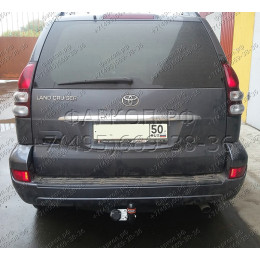 TY 21 AVTOS Фаркоп на Toyota Land Cruiser 120 2002-2009, Lexus GX 2003-2009 без подрезки бампера. Тип шара: A. Нагрузки: 1250/75 кг, масса фаркопа 22,5 кг (без электрики в компле
