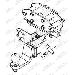 TY 53 AVTOS Фаркоп на Toyota Land Cruiser 200 2007-2021 без подрезки бампера. Тип шара: E. Нагрузки: 2500/120 кг, масса фаркопа 12,5 кг (без электрики в комплекте)