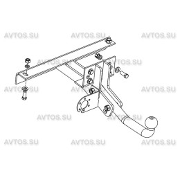 UAZ-04 AVTOS Фаркоп на УАЗ 3163 Патриот 2005-2015, 2015- без снятия и подрезки бампера. Тип шара: A. Нагрузки: 1500/100 кг, масса фаркопа 10,7 кг (электрика в компле