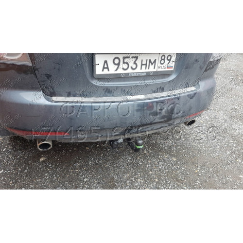 M307-A Лидер-плюс ТСУ для Mazda CX-7 2007-2012 без выреза бампера. Нагрузки: 1500/75 кг, масса фаркопа 17,76 кг (без электрики в комплекте)