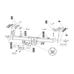 14195621 BALTEX Фаркоп на Mitsubishi L200 2006-2015, 2015-2023 без выреза в бампере. Тип шара: F. Нагрузки: 3500/150 кг, масса фаркопа 35,05 кг (без электрики в комплекте)