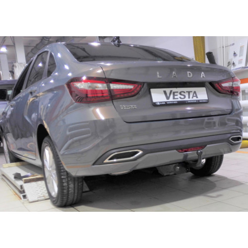 F.6012.004 BERG Фаркоп на Lada Vesta NG седан/универсал (вкл. Cross) 2022- без подрезки бампера. Тип шара: A. Нагрузки: 1000/75 кг, масса фаркопа 16 кг (без электрики в комплекте)