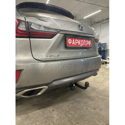 3097-A ORIS Фаркоп на Lexus RX, кроме RX350L 2016-2022 без выреза в бампере. Тип шара: A. Нагрузки: 2500/120 кг, масса фаркопа 25,8 кг (без электрики в комплекте)