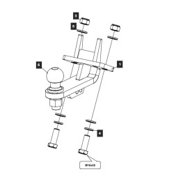34333832 BALTEX Фаркоп на Land Rover Discovery III 2004-2009, IV 2009-2017, Land Rover Range Rover Sport 2005-2013 без снятия и выреза бампера. Тип шара: H (сварной). Нагрузки: 1800/75 кг, масса 