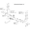 3963-A ORIS Фаркоп на Ford Escape 4x4 2008-2012, Mazda Tribute 2007-2011, Ford Maverick 2007-2012 без выреза в бампере. Тип шара: A. Нагрузки: 1500/75 кг, масса фаркопа 19 кг (без электрики в комплекте)