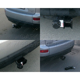 4165-E ORIS Фаркоп на Mitsubishi Outlander XL7 2007-2012, Peugeot 4007 2007-2012, Citroen C-Crosser 2007-2012 без выреза в бампере. Тип шара: E. Нагрузки: 1500/50 кг, масса фаркопа 25,15 кг (без 