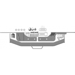 92511-FE MOTODOR Фаркоп с оцинкованным шаром на Toyota Highlander 2014-2020 без выреза в бампере. Тип шара: FE. Нагрузки: 2000/120 кг, масса фаркопа 19,5 кг (без электрик