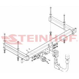 A-075 STEINHOF Фаркоп на Audi A4 B8 седан/универсал, в т.ч. Quattro, кроме S-line 2007-2015, Audi A5 (8T), кроме S-Line, S5, RS5 2007-2016. Требуется подрезка бампера. Тип шара: AV (вер