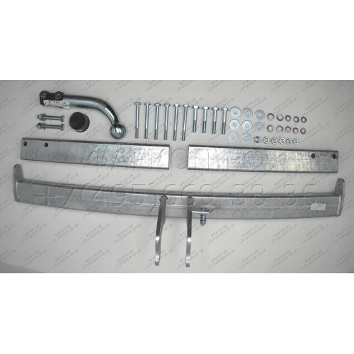 A023A GALIA Полностью оцинкованный фаркоп на Audi A6 седан/универсал, включая 4WD (Quattro) 1997-2004. Подрозетник убирается за бампер. Тип шара: A. Невидимый вырез бампера. Нагрузки: 2100/85 кг, масса фаркопа 19,42 кг