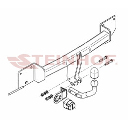 B-045 STEINHOF Фаркоп на BMW 3-Series седан E90, кроме 335i, 335d 03/2005-2012, универсал E91 10/2005-2013, 1-Series хетчбек 3/5 дверей E81/E87 2004-2011, 1-Series купе E82, кроме 135i 2007-2011. Требу