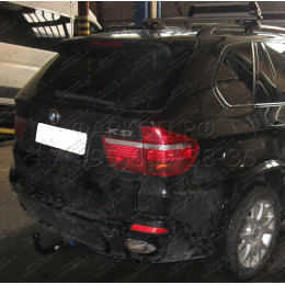 B-061 STEINHOF Фаркоп на BMW X5 E70 2007-2013, X5 F15 2013-2018, BMW X6 F16 2014-2019. Невидимая подрезка бампера. Тип шара: AV (вертикальное быстросъемное крепление шара на к