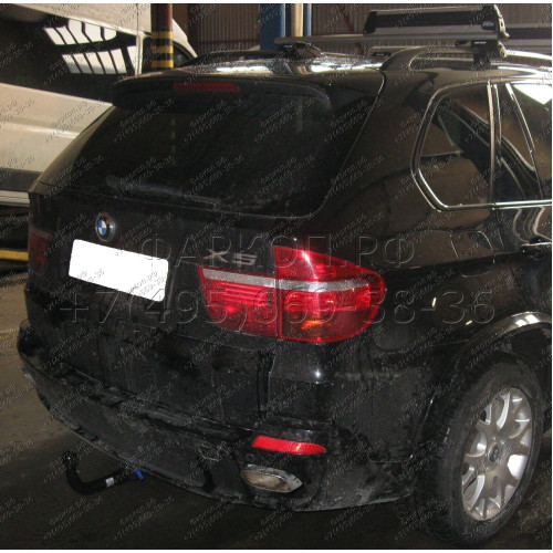 B-061 STEINHOF Фаркоп на BMW X5 E70 2007-2013, X5 F15 2013-2018, BMW X6 F16 2014-2019. Невидимая подрезка бампера. Тип шара: AV (вертикальное быстросъемное крепление шара на ключе). Нагрузки: 3500/150 кг, масса фаркопа 22,4 кг (без электрики в комплекте)