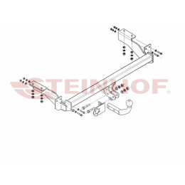 C-026 STEINHOF Фаркоп на Citroen C4 хетчбек 3/5 дверей 2004-10/2010, Peugeot 307 хетчбек 3/5 дверей 2001-06/2005, 07/2005-2007, Peugeot 308 2007-05/2011 без подрезки бампера. Тип шара: A. Нагр