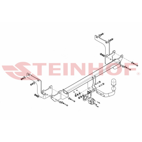 C-049 STEINHOF Фаркоп на Citroen C4 Spacetourer 2018-, Citroen Grand C4 Spacetourer 2018-, Citroen C4 Picasso 2013-2018, Citroen Grand C4 Picasso 2013-2018. Требуется подрезка бампера. Тип шара: A. Нагрузки: 1750/70 кг, масса фаркопа 20,3 кг (без электрик
