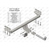 C106-A Лидер-плюс ТСУ для Xcite X-Cross 7 2024-, Chery Tiggo 7 Pro 2020-2024, Chery Tiggo 7 Pro Max 2023- без выреза бампера. Тип шара: A. Нагрузки: 1200/75 кг, масса фаркопа 11 кг, требуется 2 сверления (без электрики в комплекте)