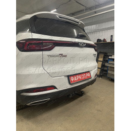 C106-A Лидер-плюс ТСУ для Xcite X-Cross 7 2024-, Chery Tiggo 7 Pro 2020-2024, Chery Tiggo 7 Pro Max 2023- без выреза бампера. Тип шара: A. Нагрузки: 1200/75 кг, масса фаркопа 11 кг, требу