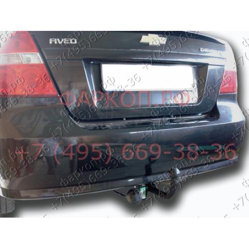 C207-A Лидер-плюс ТСУ для Chevrolet Aveo седан 2006-2012, Ravon Nexia 2015-2020 без выреза бампера. Нагрузки: 1200/75 кг, масса фаркопа 20,08 кг, требуется 2 сверления (без электрики в комплекте)