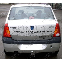 D-050 STEINHOF Фаркоп на Renault Logan 2005-2014, Dacia Logan седан 2004-2012 без подрезки бампера. Тип шара: A. Нагрузки: 1100/75 кг, масса фаркопа 16,4 кг (без электрики в ком